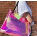 Holographic shopping bag - pink